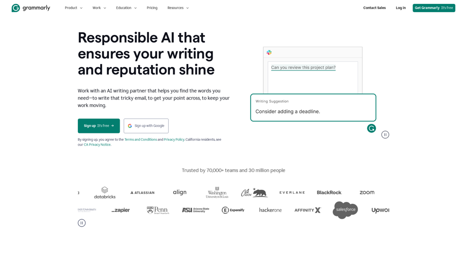 Grammarly - Free AI Writing Assistance