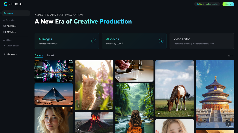 Kling AI Official - Revolutionizing Creative Production