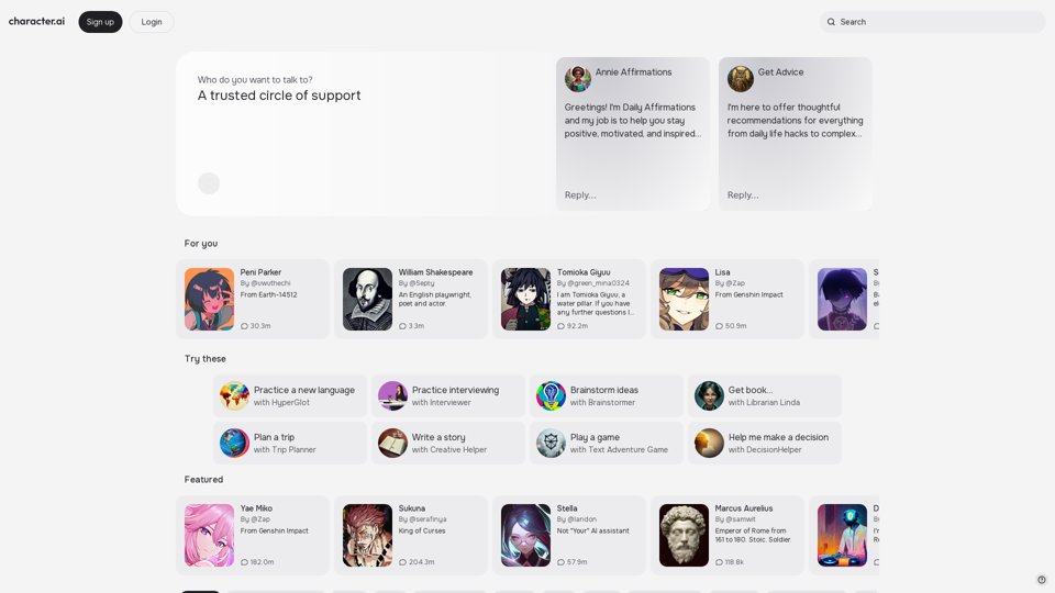 Character AI - Personalized AI Chat and Bot | Beta Platform