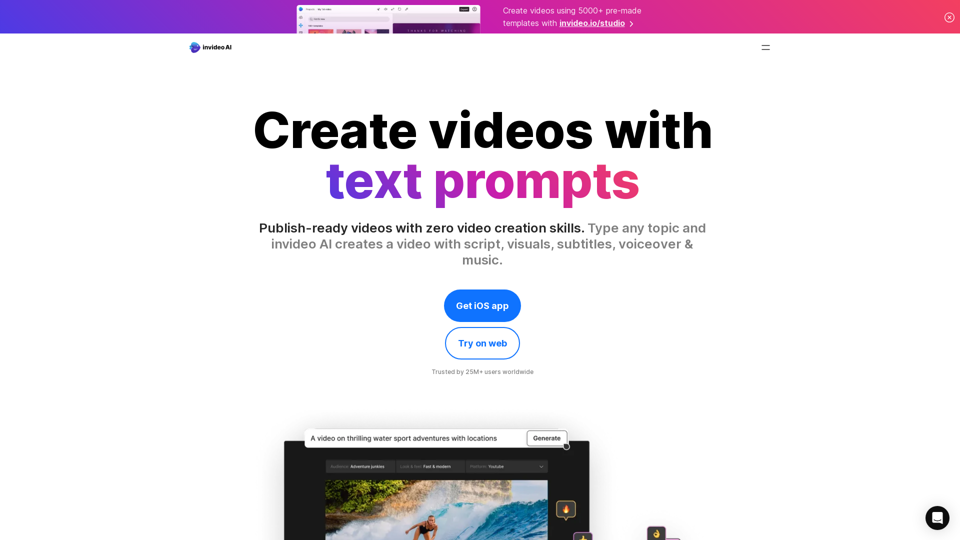 Invideo AI - Create Stunning Videos with AI Video Creator