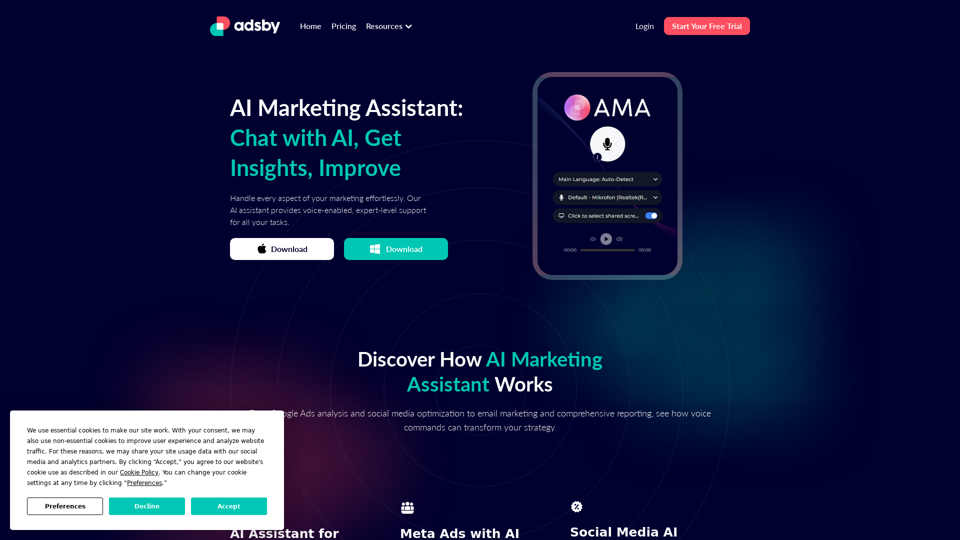 AMA - AI Marketing Assistant: Enhance Digital Marketing with Adsby's Advertising Solutions