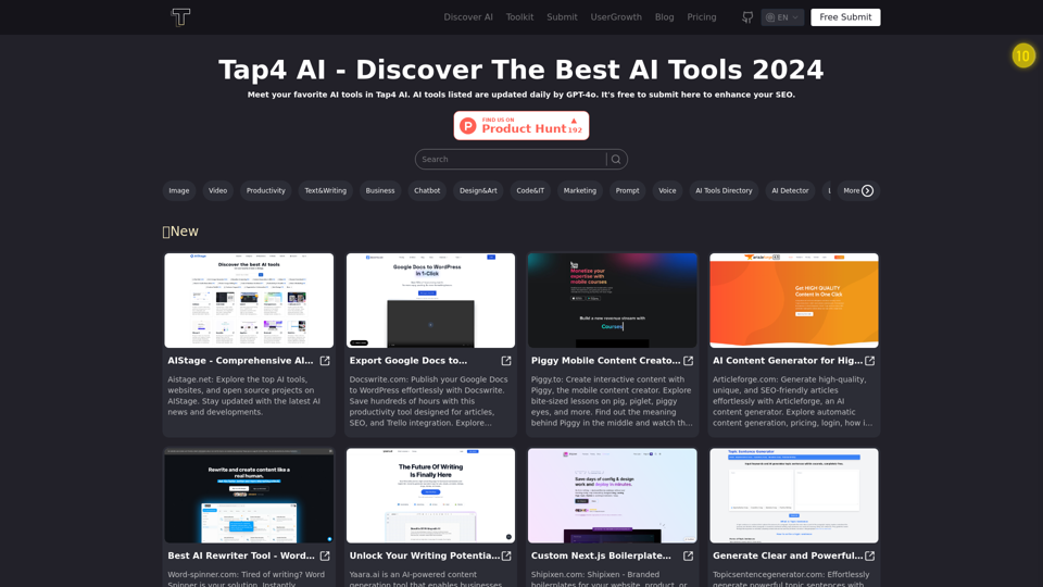 Tap4 AI - Meet Your Best & Latest AI Tools 2024