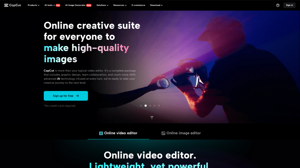 CapCut Online Creative Suite - Powerful Online Video Editor and AI-Powered Graphic Design Tools