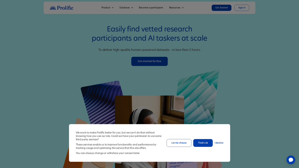 Prolific - Quickly Find Trusted Research Participants for High-Quality Data Collection