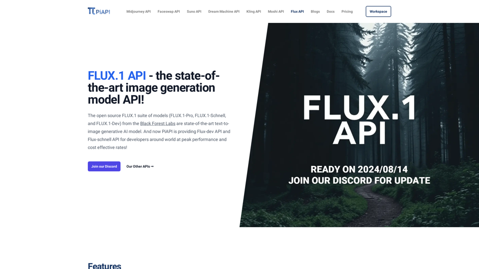 FLUX.1 API - Features