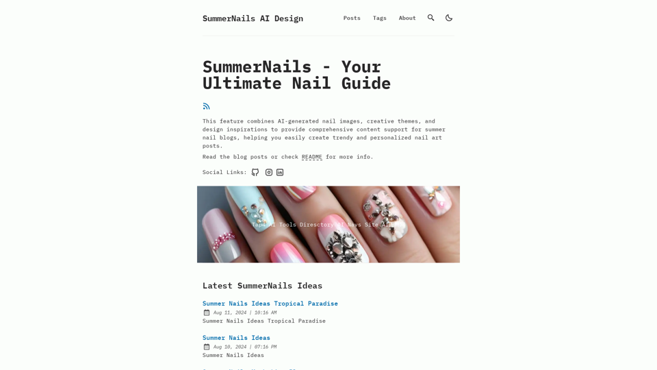 Summer Nails Generator  - Features