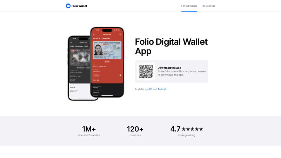 Folio Wallet App - Verkehrsdaten