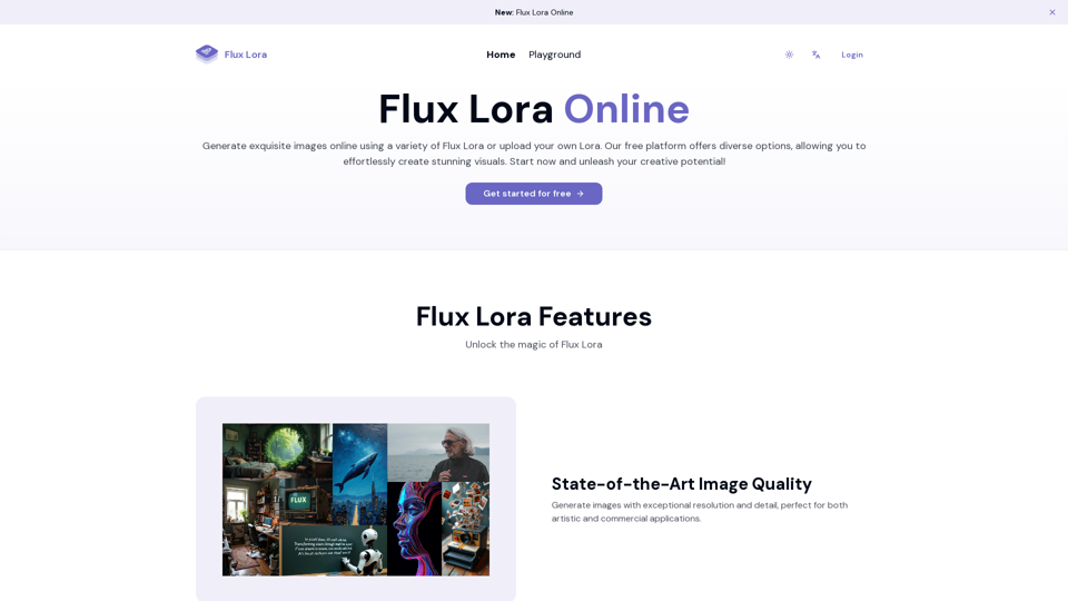 Flux Lora - Features