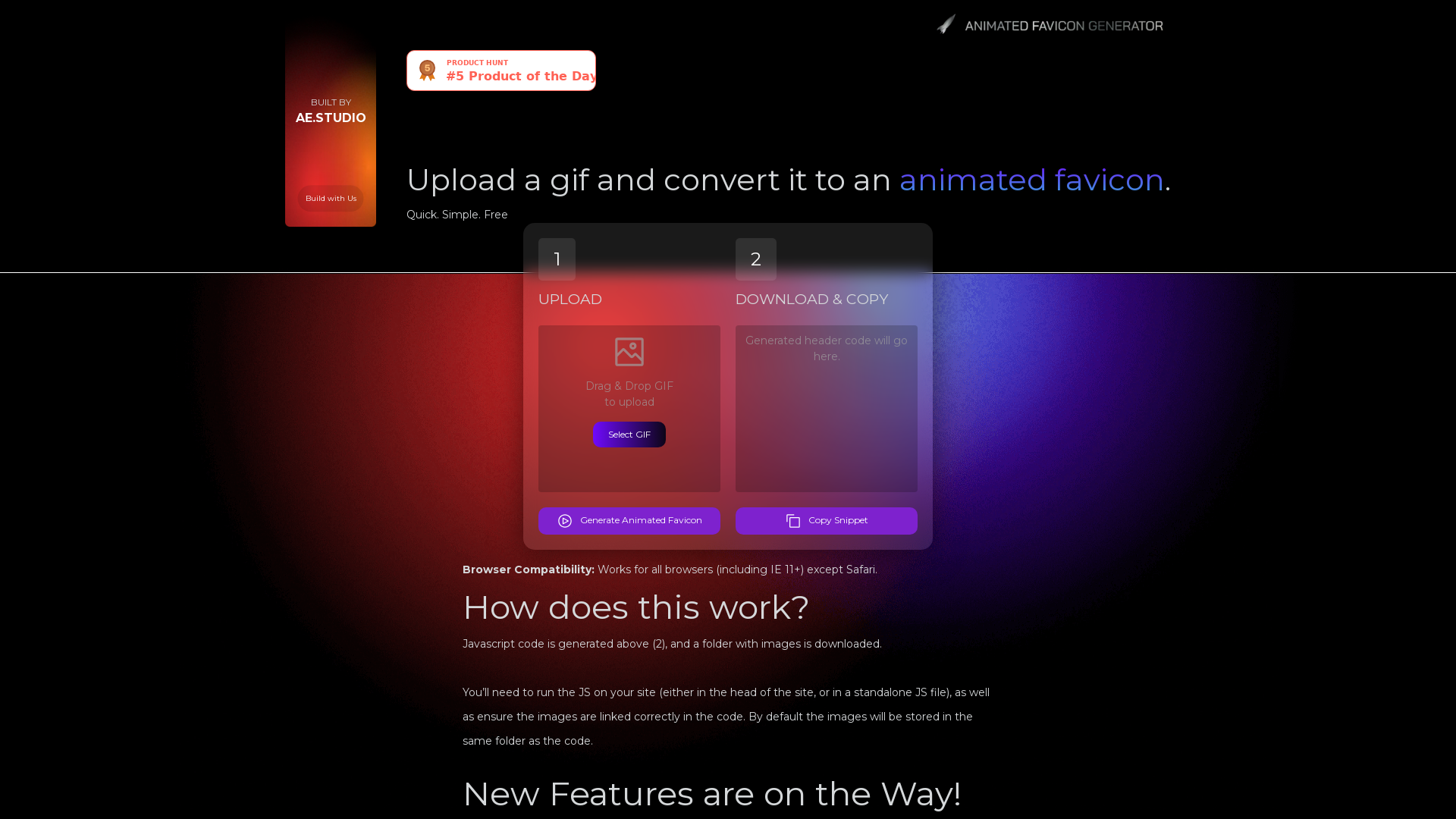 Animated Favicon Generator