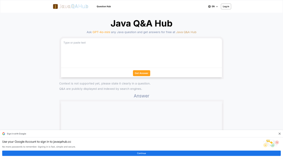 Java Q&A Hub - Introduction