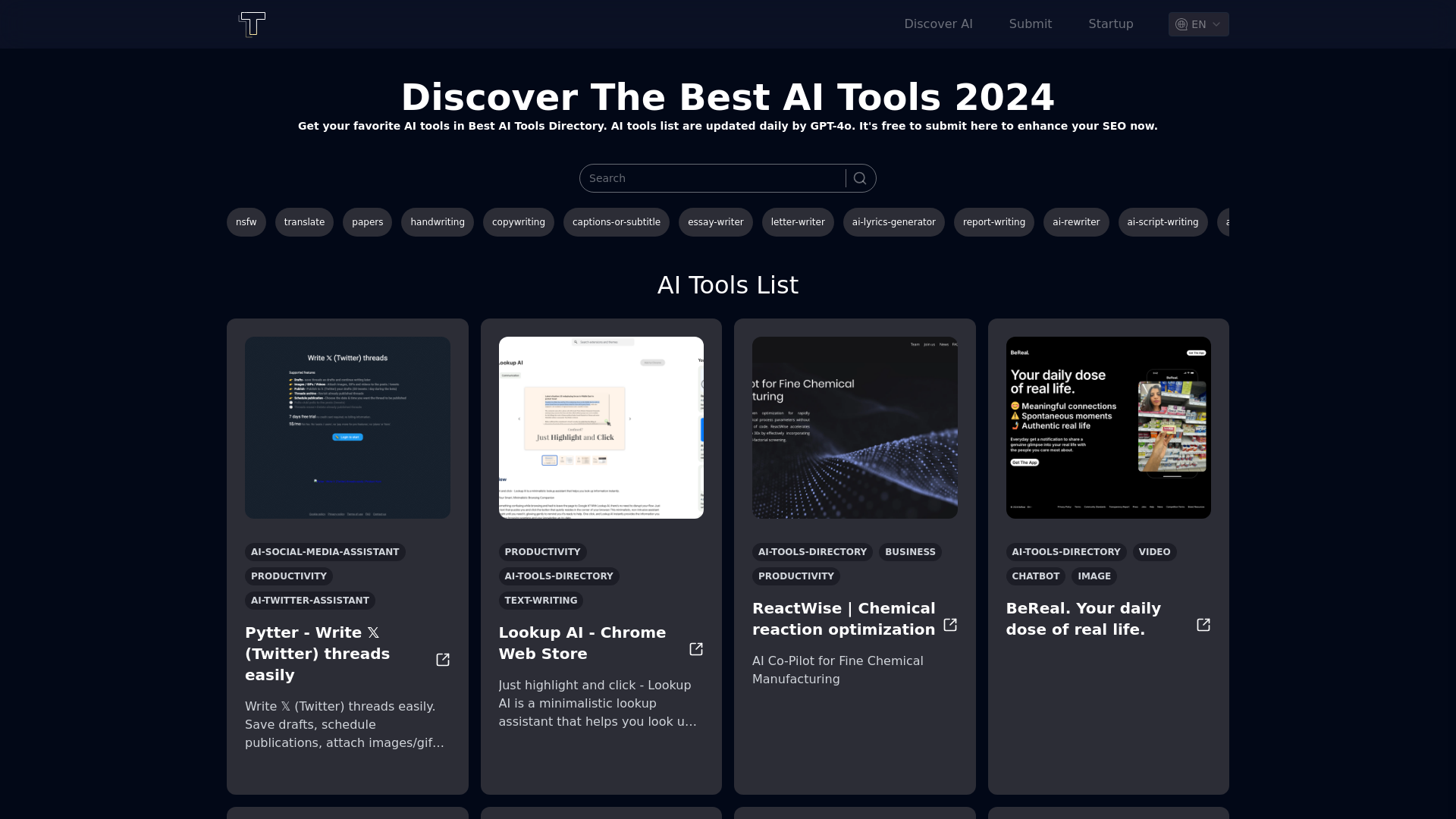 Best AI Tools Directory