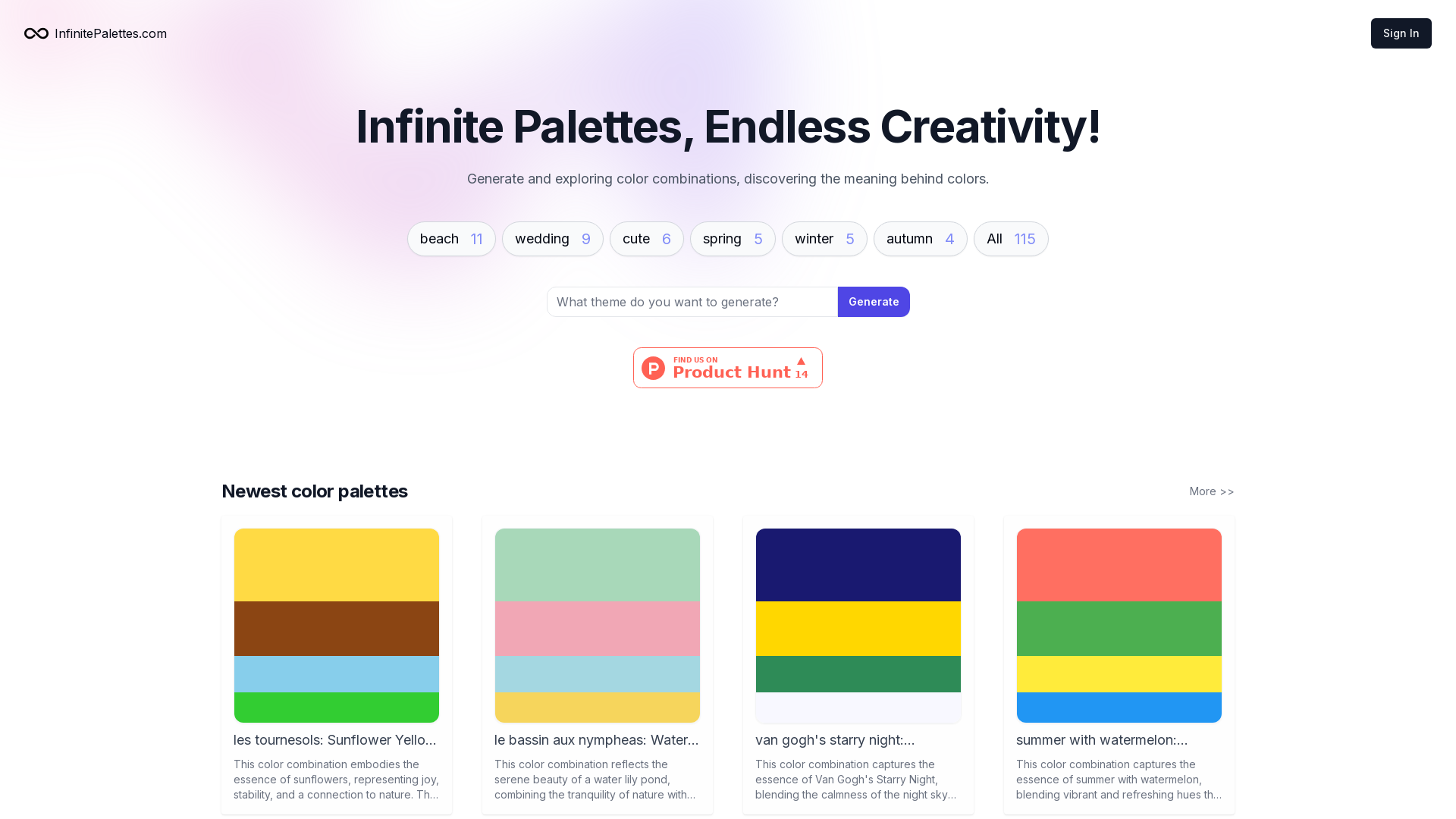 Infinite Palettes