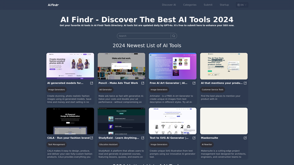 AI Findr - Discover the Best AI Tools in Our AI-Powered Directory