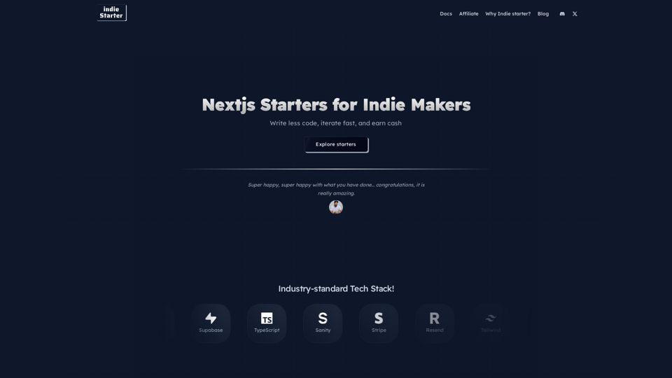 Indie Starter - Features