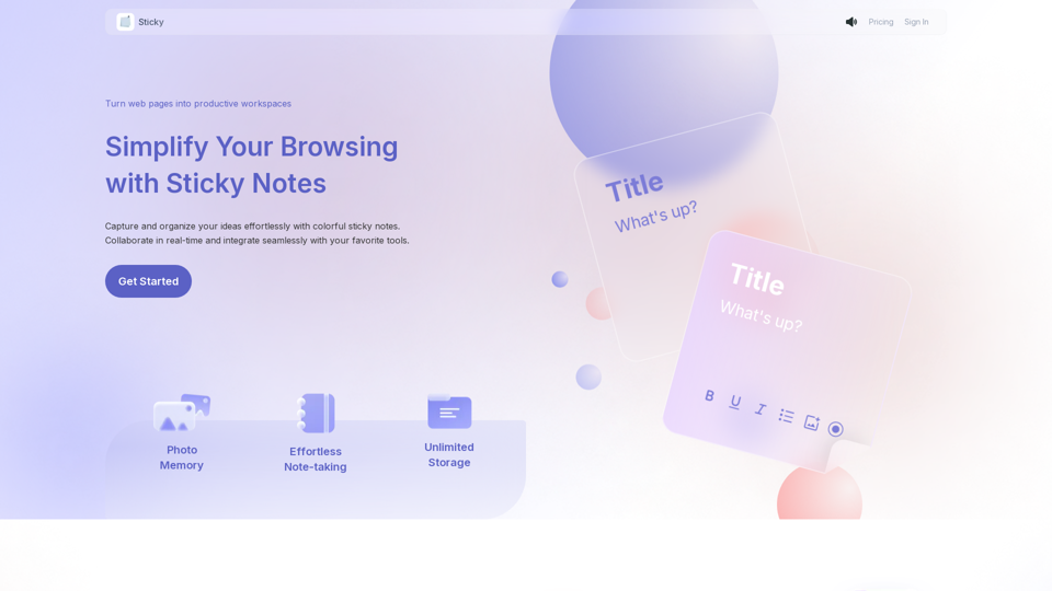 Sticky - Traffic Data