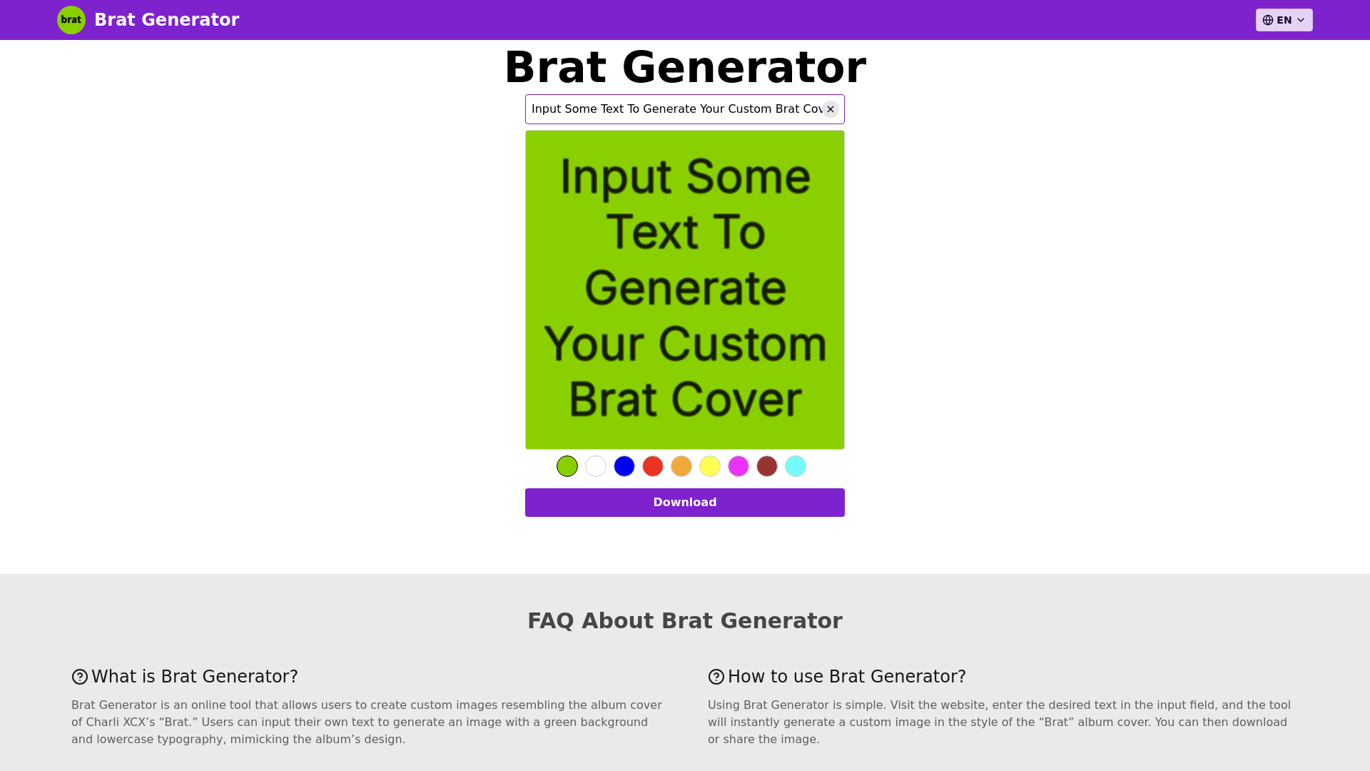 Brat Generator