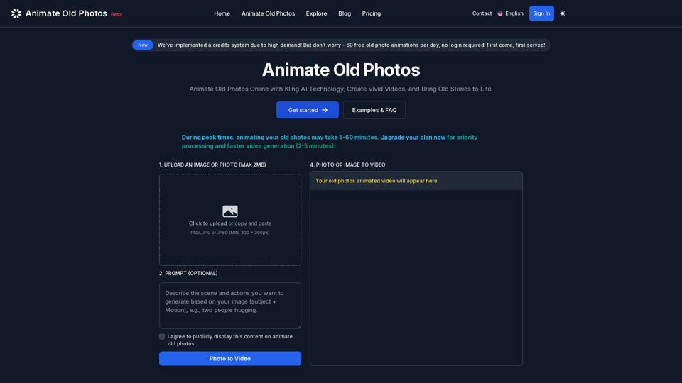 Animate Old Photos - Трафик