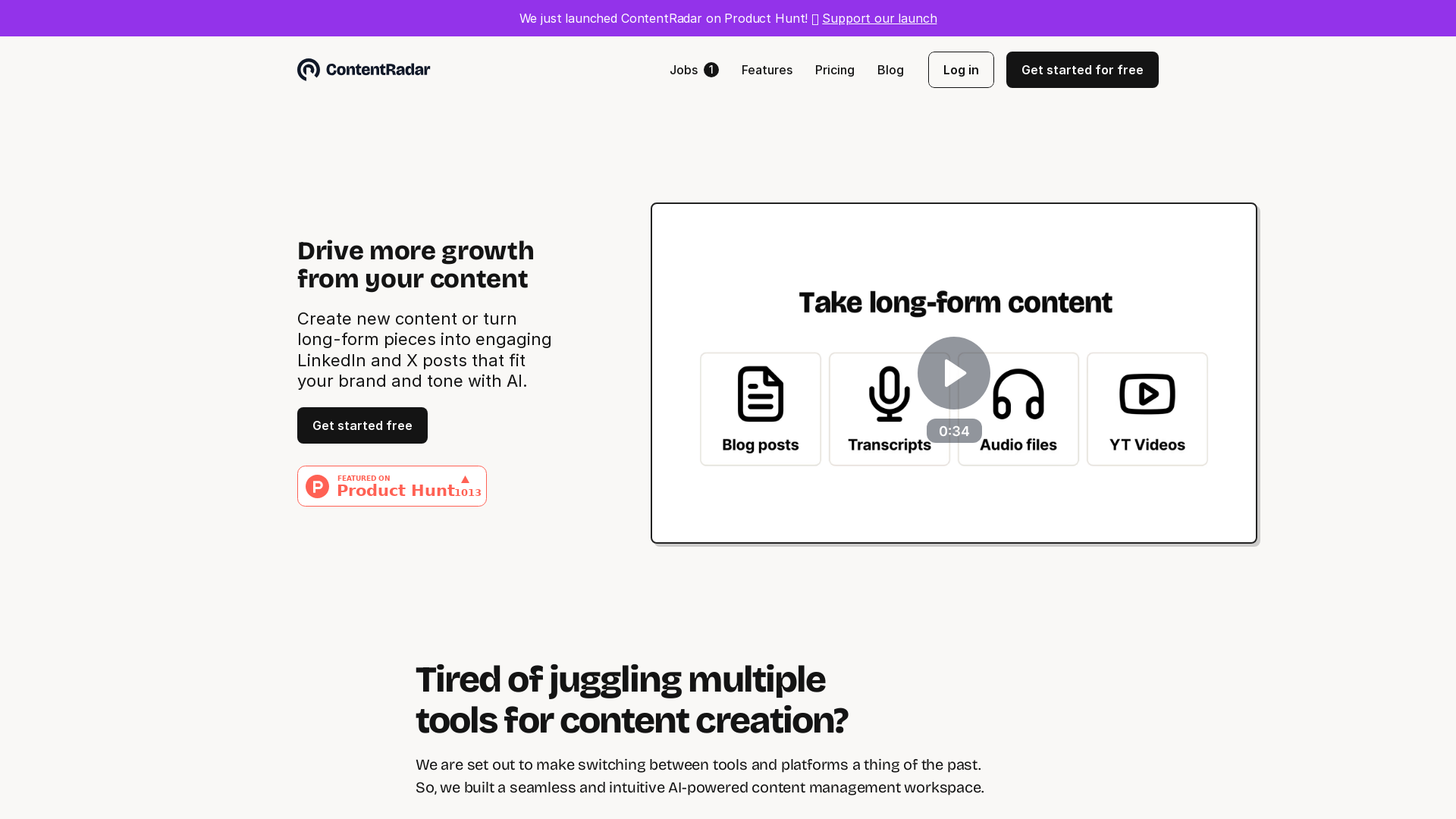 ContentRadar AI