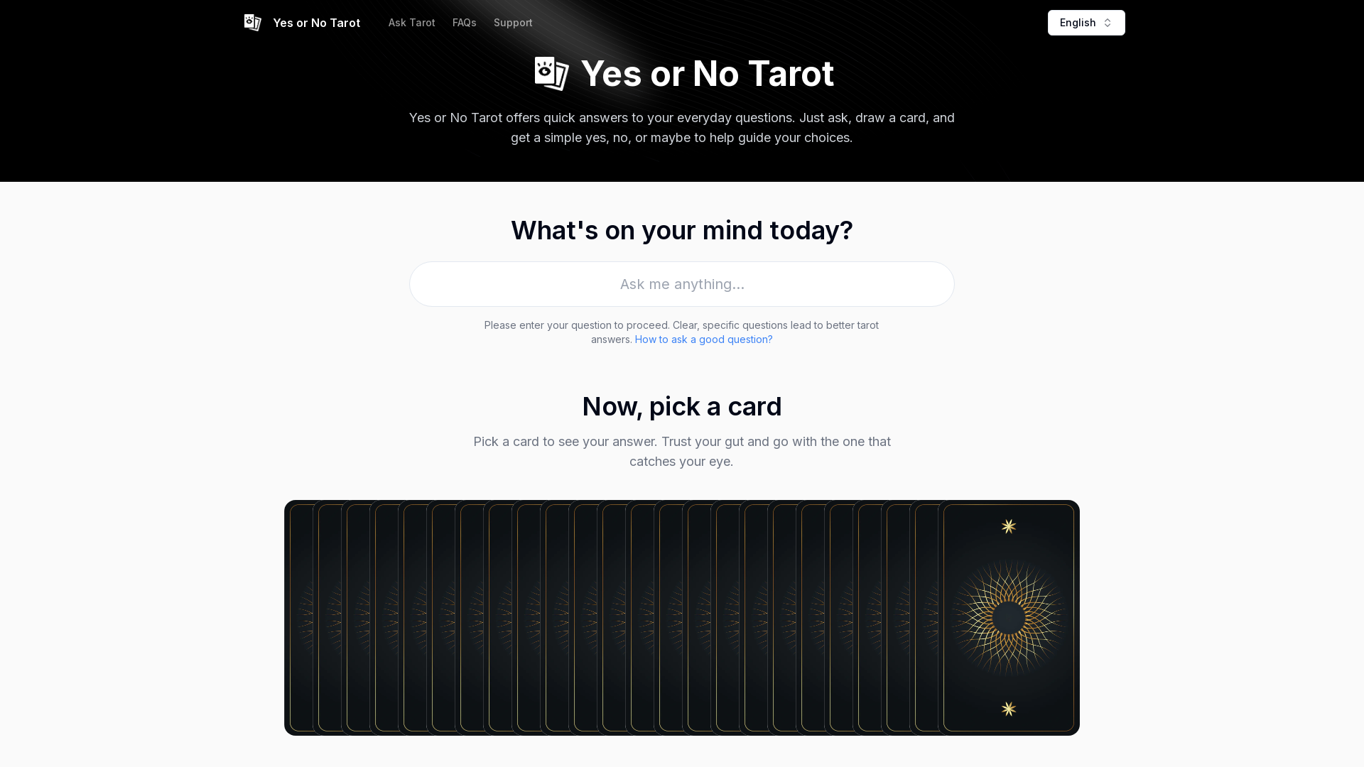 Yes or No Tarot