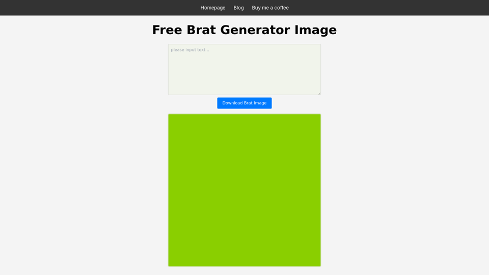 Free Brat Generator - 特点