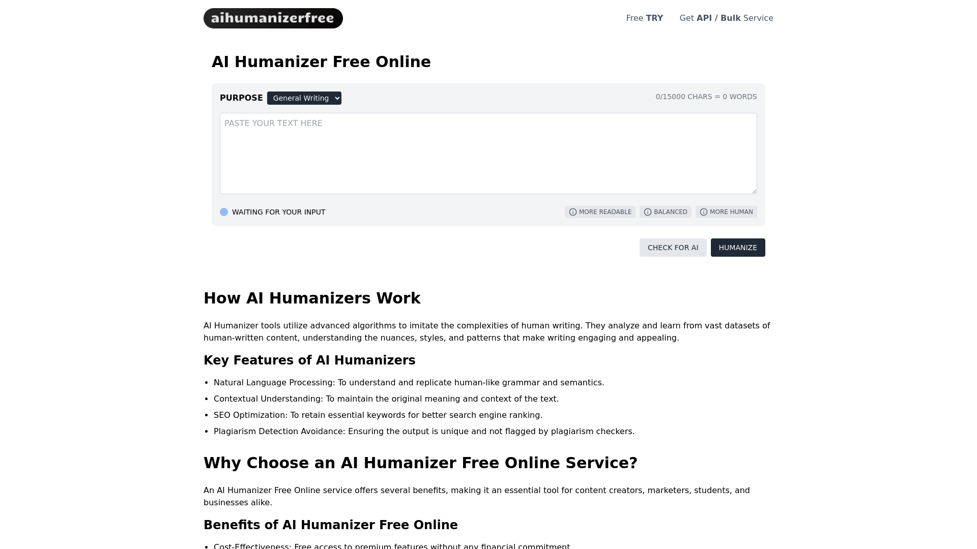 AI Humanizer Free