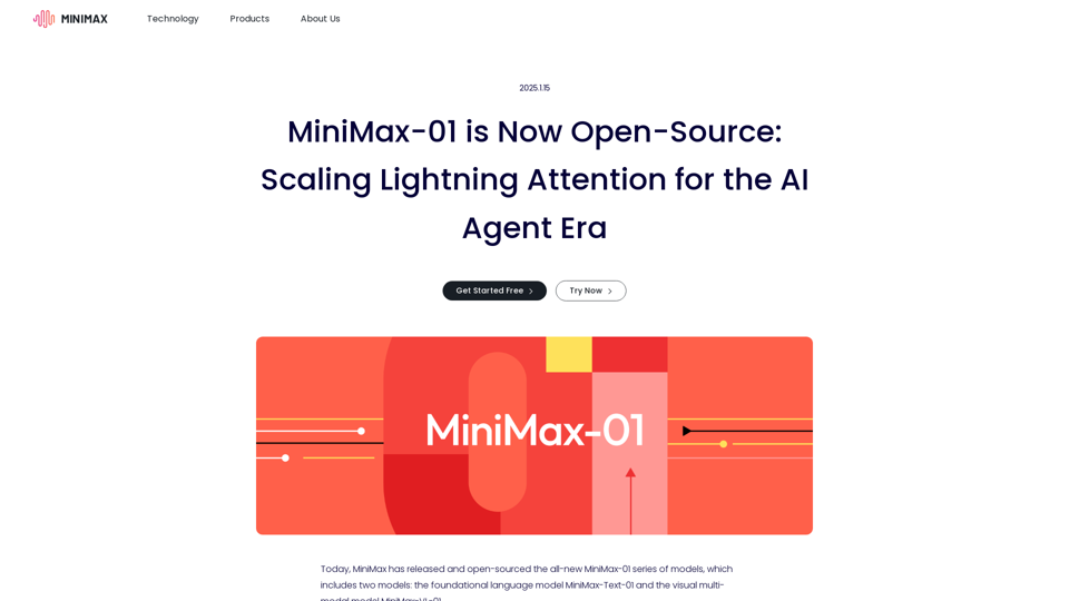 OpenSource MiniMax 01  - 특징