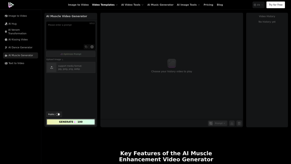 AI Muscle Video Generator