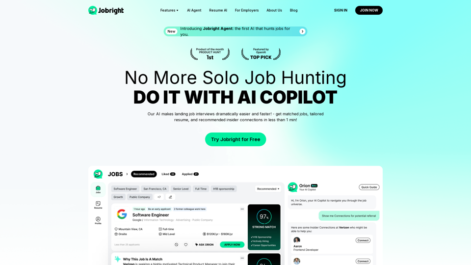 Jobright AI – AI-Powered Personalized Job Search Assistant