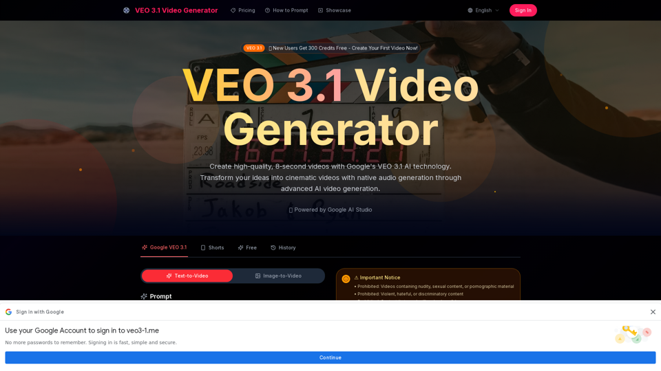 VEO 3.1 Video Generator
