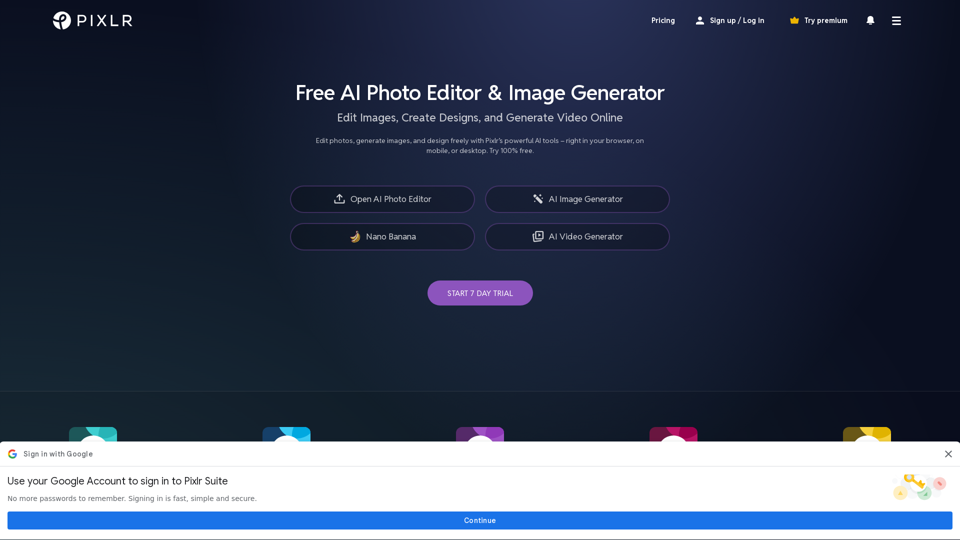 Pixlr — Editor de Fotos AI Gratuito Online e Ferramenta de D...