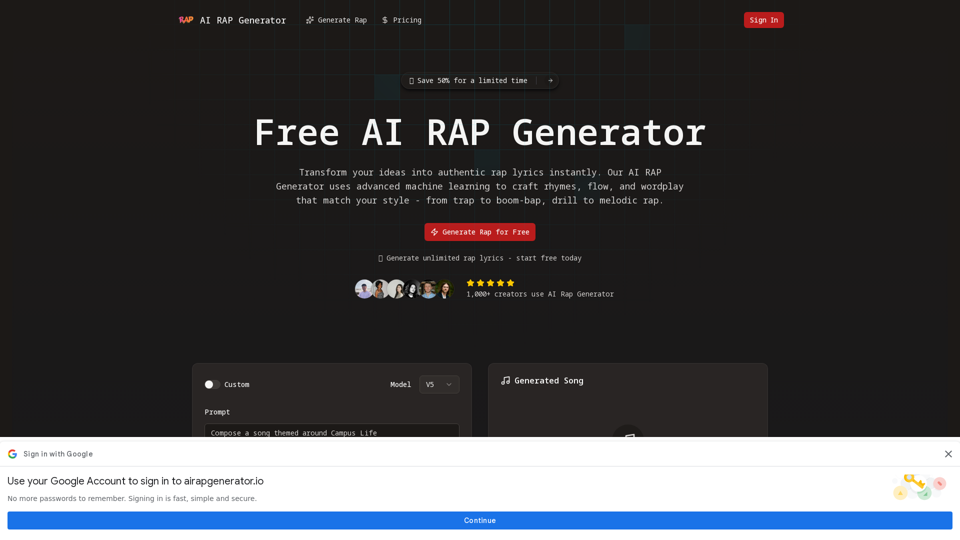 AI Rap Generator