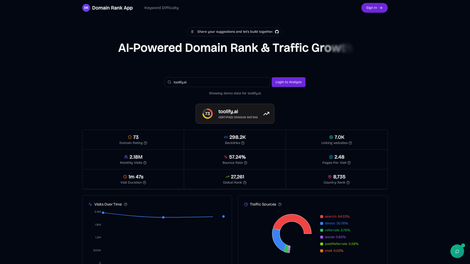 Domain Rank App