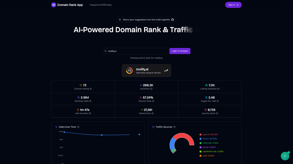Domain Rank App