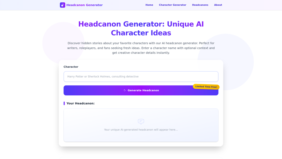 Headcanon Generator