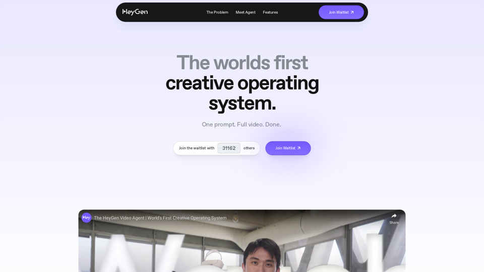 HeyGen Video Agent · The Worlds First Creative Operating Sys...