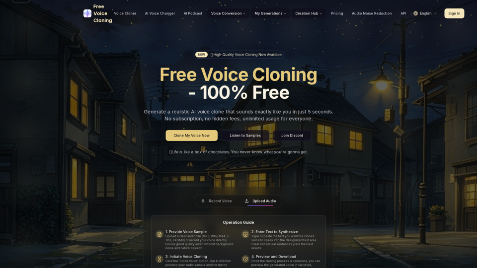 Free Voice Cloning