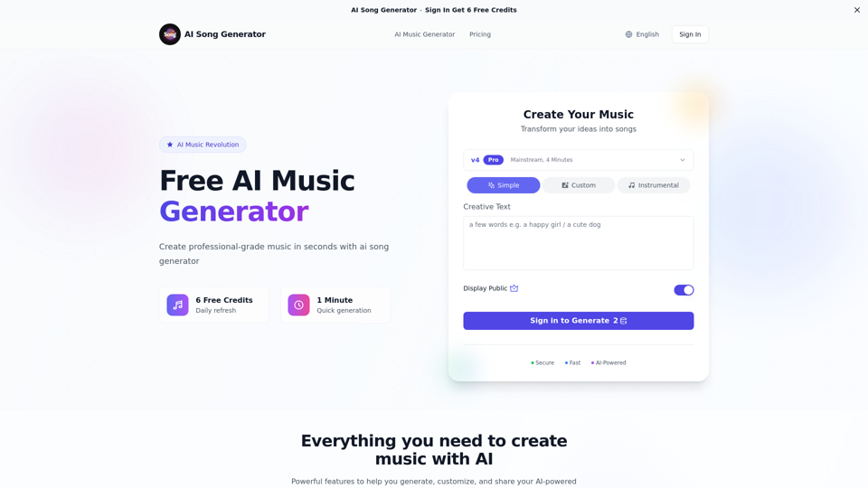 AI Song Geneator