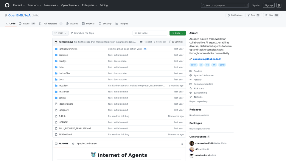 Internet of Agents (IoA): An Open-Source Framework for Colla...