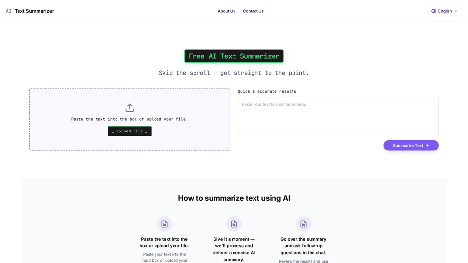  AI Text Summarizer That Rocks