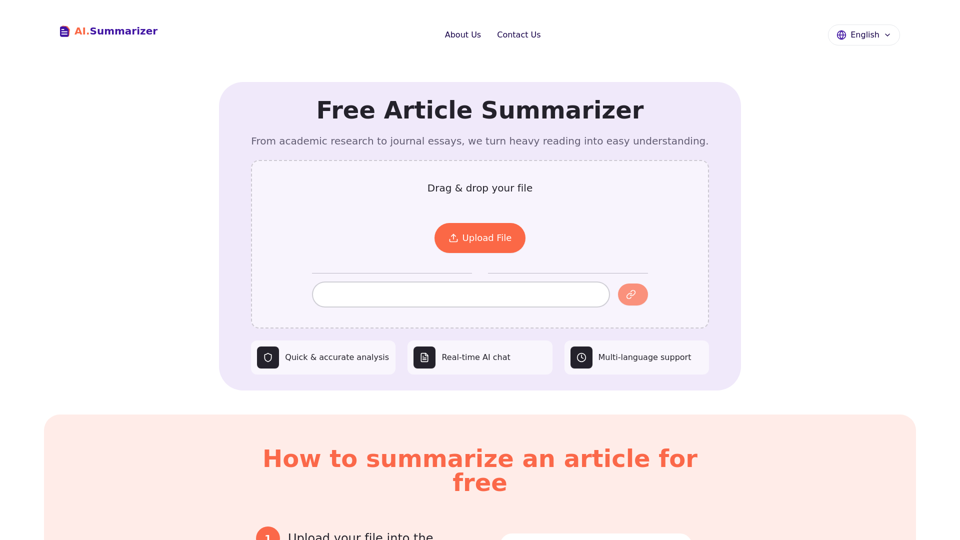Free Article Summarizer