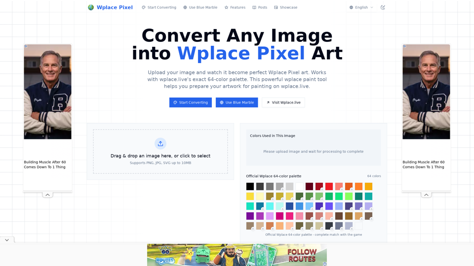 Wplace Pixel Art Converter