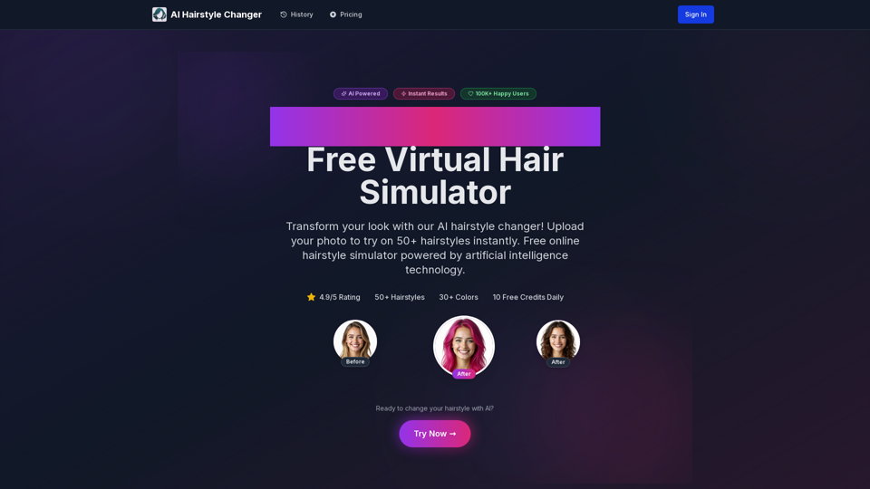 AI Hairstyle Changer