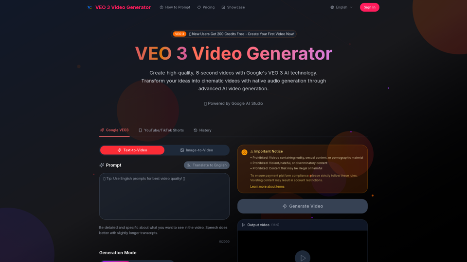 VEO 3 Video Generator