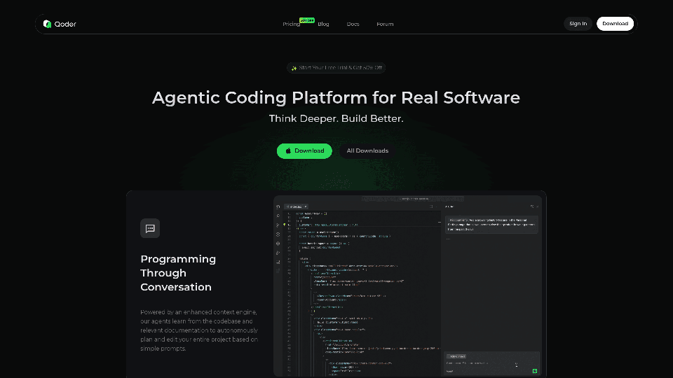 Qoder | AI-Driven Agentic Coding Platform for Software Devel...