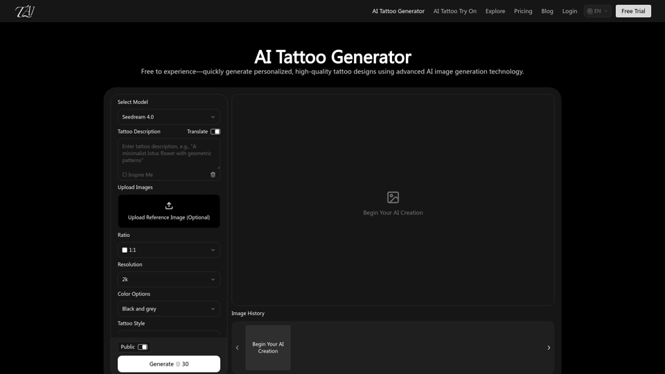 AI Tattoo Generator