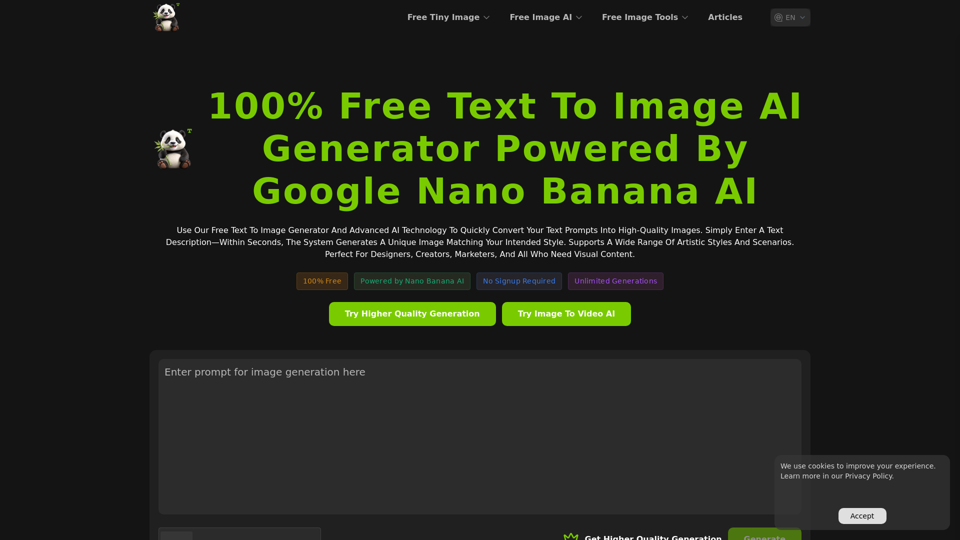 Free Unlimited Text to Image AI